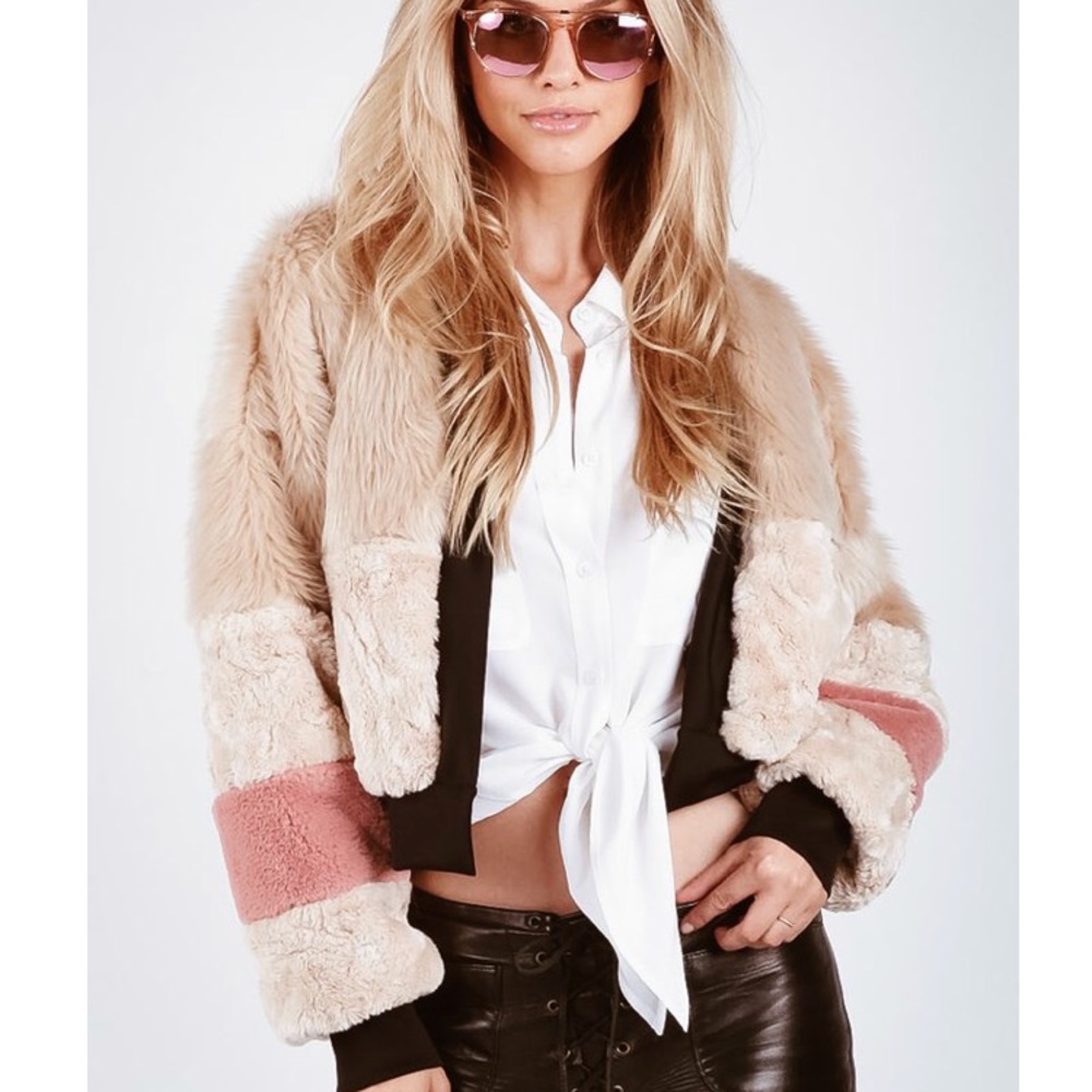 Young fabulous and broke fur jacket worn once
